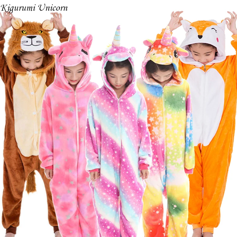 

Kigurumi Pajamas Unicorn Kids Animal Children Pajamas for Boys Girls Baby Pyjamas Stich Onesies Winter Sleepwear for 4 8 10 12T