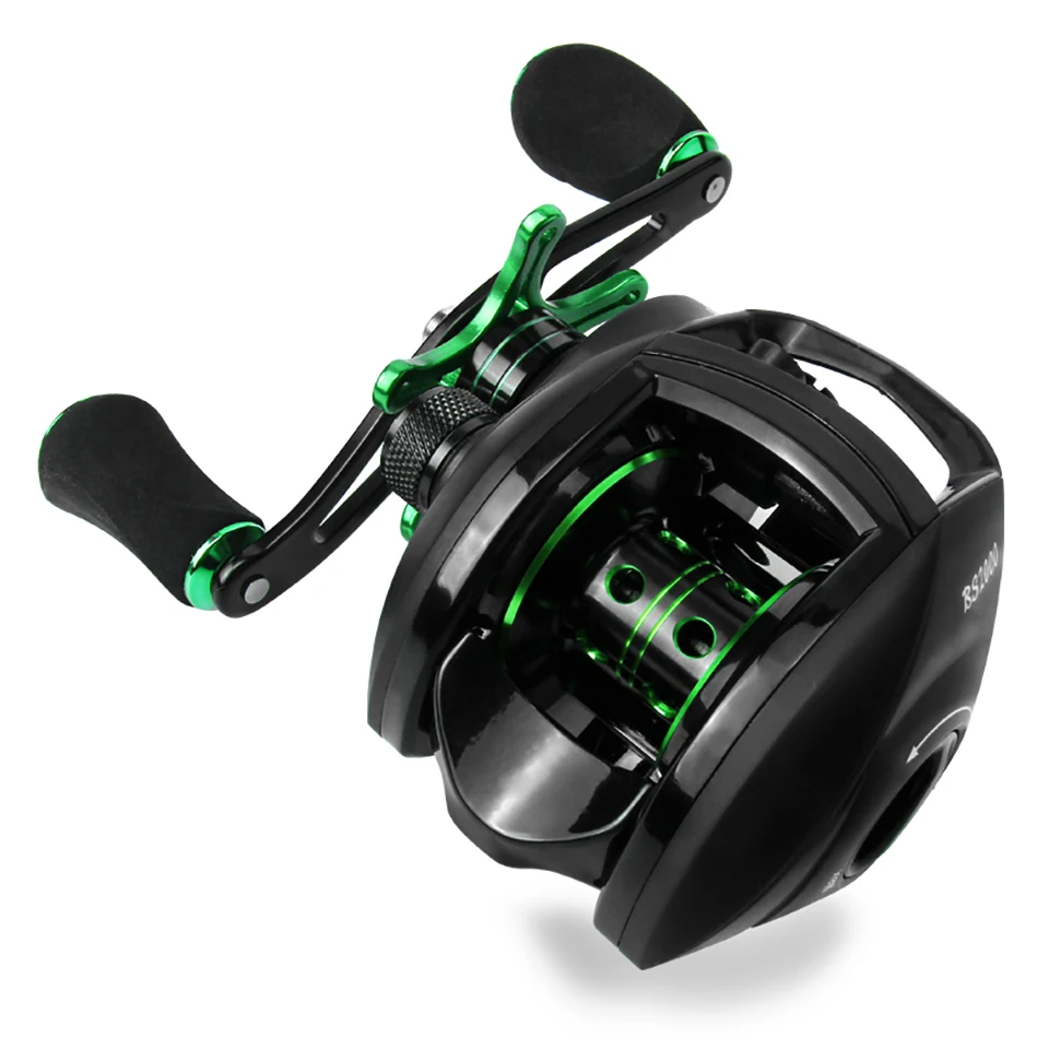 LINNHUE Best Baitcasting Reel 8,1: 1 12+ 1BB бас Рыболовная катушка 8 кг Макс Перетащите Левая Правая рука катушка усиленный нейлон корпус белый бас