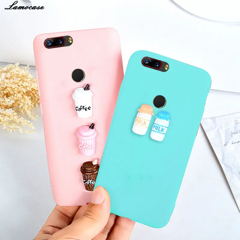 Lamocase 3D Coffee Milk Cute Matte Case For ZTE Nubia Z17 Lite Z17S Mini S V18 Z18 Pink Soft TPU Cartoon DIY Phone Cover |