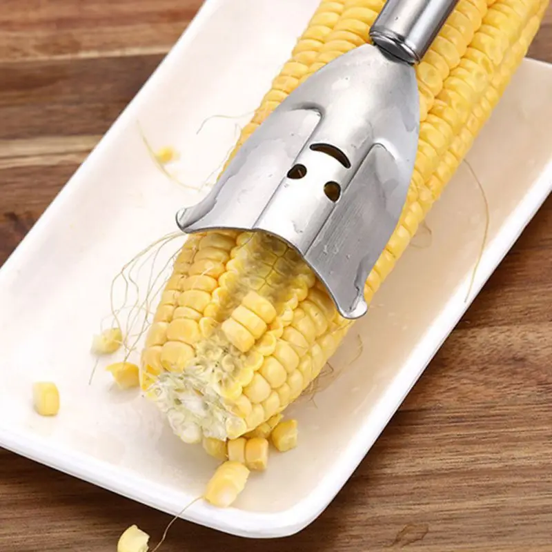 Corn Peeler Stainless Steel Kitchen Corn Cutter Remover Cob Peeler