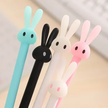 

0.5mm Cute Kawaii rabbit Gel Pen Signature Pens Escolar Papelaria For Office School Writing Supplies Stationery Gift