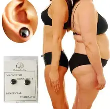 2pcs=1pair Bio Magnetic Slimming Earrings Health Care Earring Weight Loss Stimulating Acupoints Stud Earring Slimming Magnets