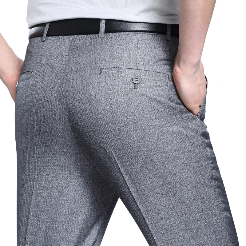 Mu Yuan Yang Plus Size 44 46 48 Summer Men Suit Pants Anti Wrinkle Mens ...