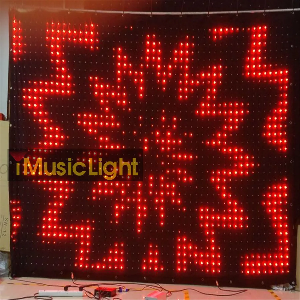 

2M*3M P6 Flexible LED Video Backdrop RGB Display Vision Curtain PC/DMX control For Party Wedding Band DJ Club Background