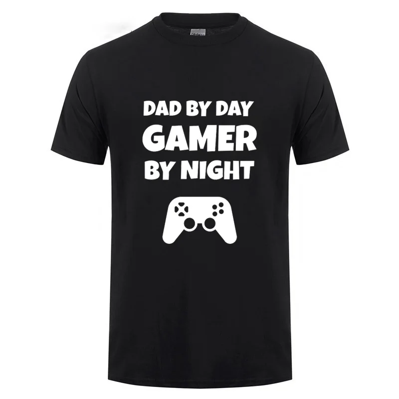 Футболка с надписью Dad By Day Gamer Night забавный подарок на день рождения для мужчин