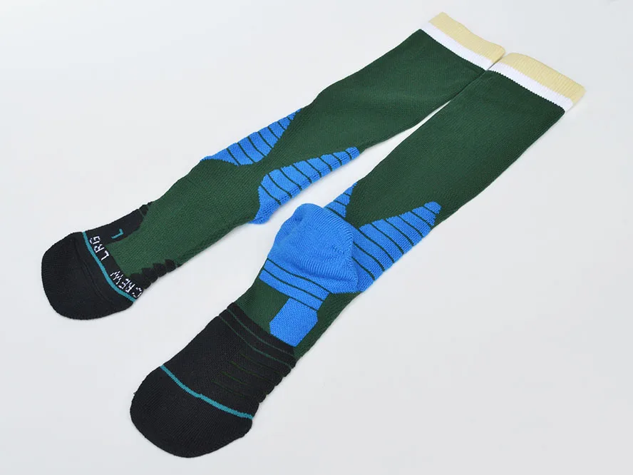 Носки Для мужчин баскетбол носок Милуоки Национальный Спортивные носки зеленый Терри лодыжки защиты экипажа Профессиональный сжатия