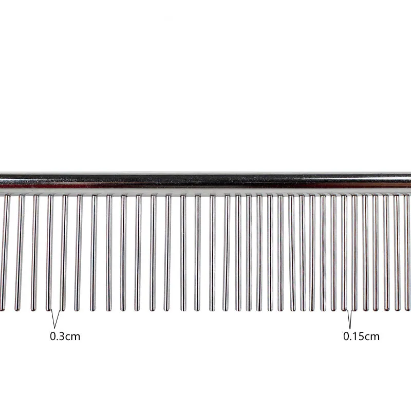 " собака гребень животного Уход за лошадьми Кисточки для Товары для кошек щенок удобный захват Dematting Расчёски и гребни для волос с различными расположенных округлые Нержавеющая сталь зубы