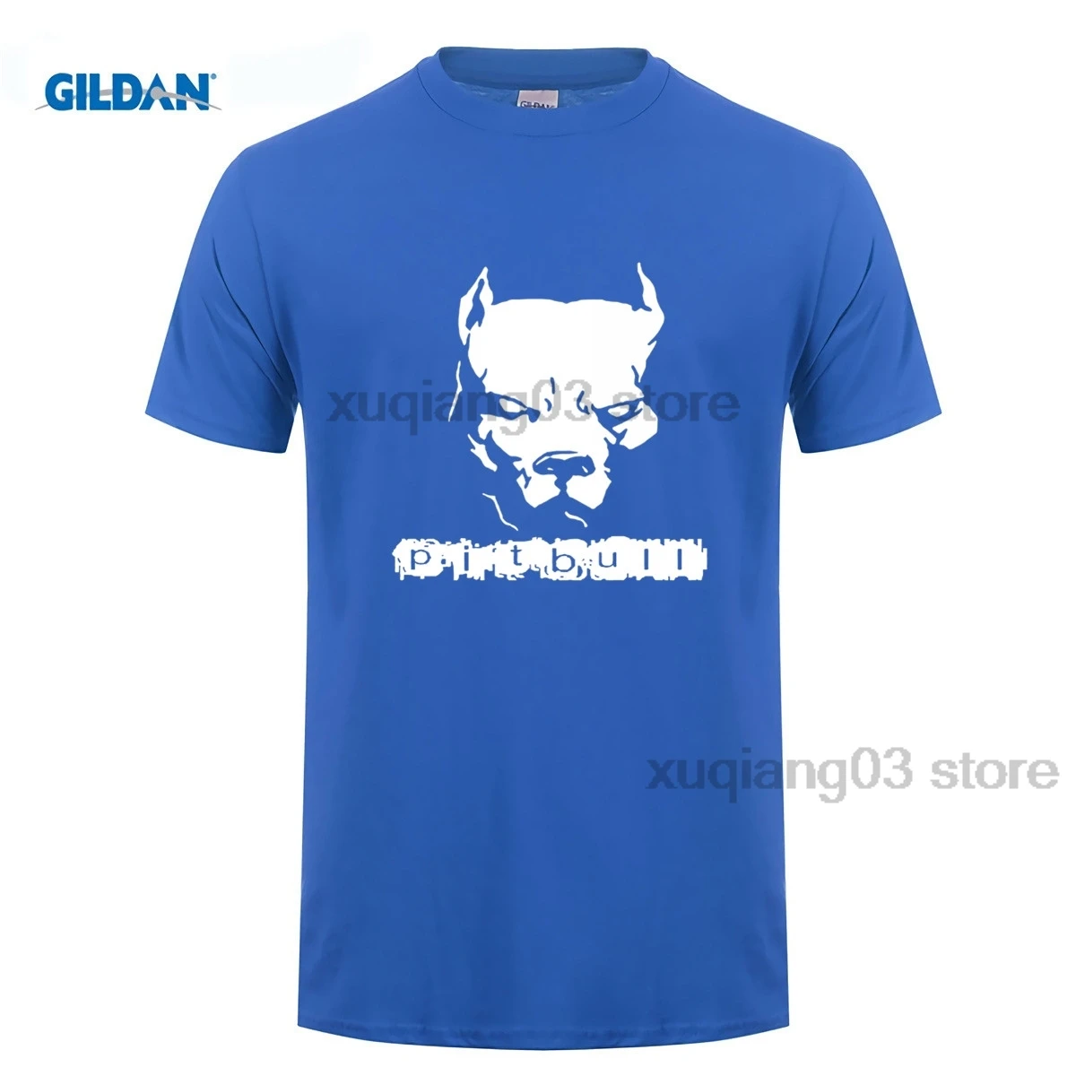 

Korte Mouwen Katoenen T-shirt Nieuwe PITBULL Amerikaanse Pit Bull Spiked Halsband Mens T-Shirt