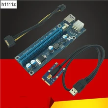 60 см USB 3,0 Mini PCI-E к PCIe PCI Express 1x к 16x удлинитель Riser карта адаптер SATA 6Pin кабель питания для Биткойн Майнинг Биткойн