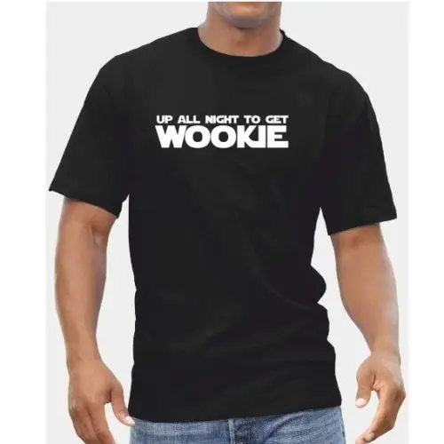 

Up All Night To Get Wookie TShirt - Mens Boys Star Wars Daft Punk Ideal Gift Print Tee Men Short Sleeve Clothing free shipping