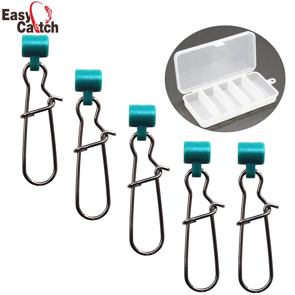 

20Pcs/Box Green Plastic Head Swivel Heavy Duty Fishing Line Sinker Fishing Sinker Slider With Tackle Box
