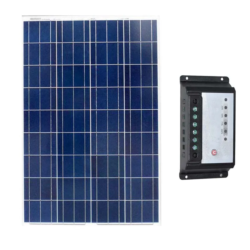 Kit Panneau Solaire Et Batterie 12v 100w Solar Charger Controller