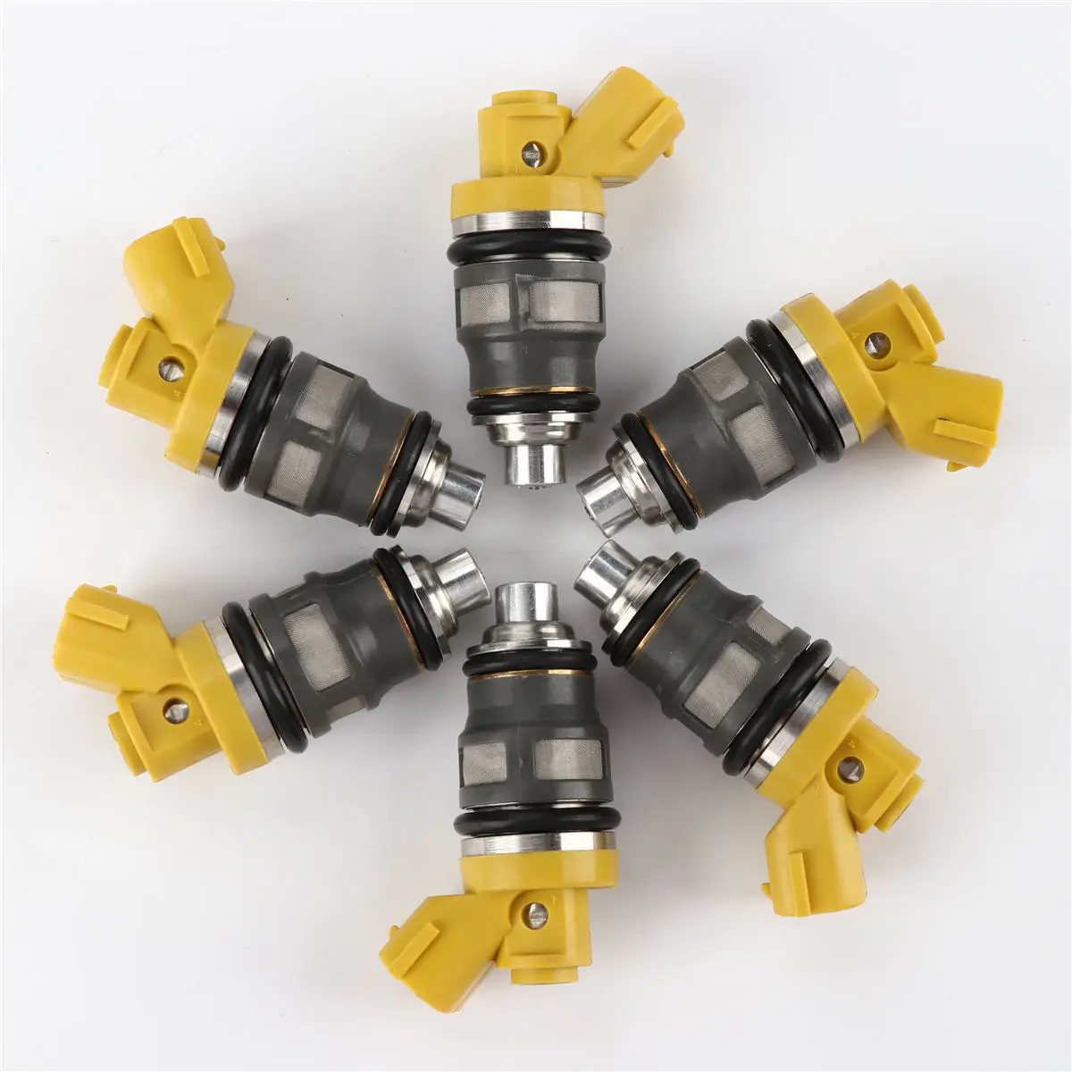

Set of 6 OEM 650cc Side Fuel Injectors 1001-87091 For Toyota Supra JZA70 1JZGTE 1JZ