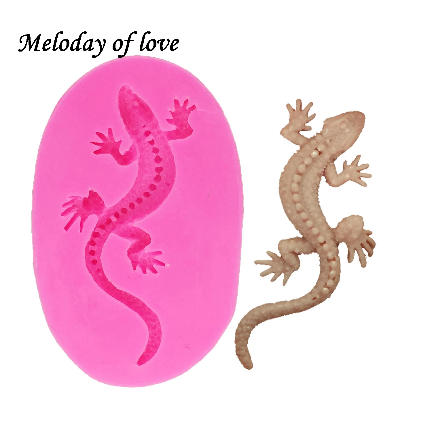 

3D Gecko form Silicone Mold snake Fondant Chocolate Cake Decorating Tools Resin Clay Soap Mold craft DIYcake DY0028