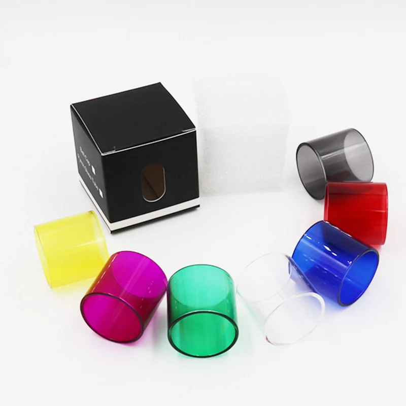 

Whole Sale Glass Tube Replacement Pure Pyrex Colorful Glass Tube For Smok V8 Big Baby Beast Atomizer Rainbow Glass Tube