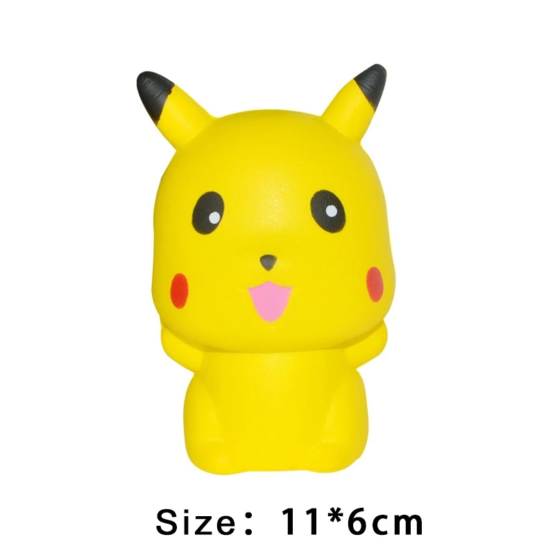Милый мультфильм зуб животное кулон Мягкая Игрушка антистресс медленно поднимающаяся зубная паста мягкие для сжатия Милая эластичная игрушка подарок - Цвет: Pikachu