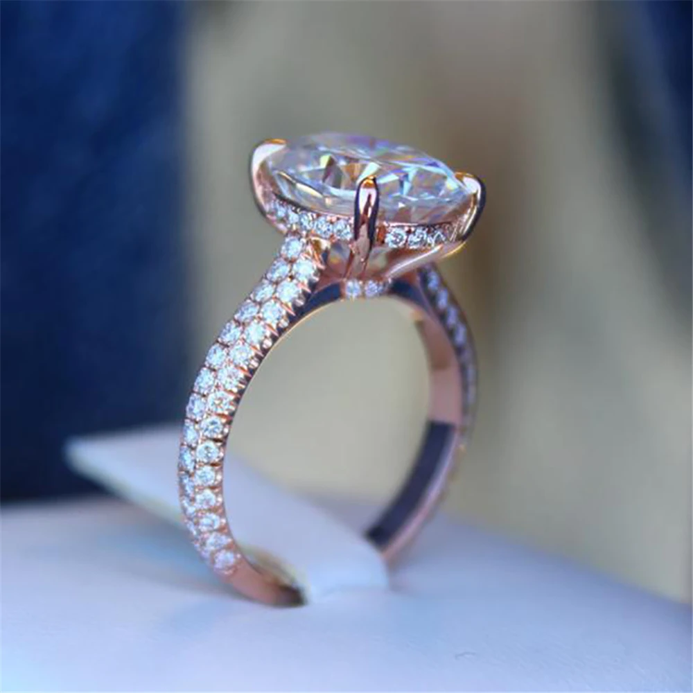 

Woman Wedding Engagement Ring Claws Design AAA White Cubic Zircon Female Women Princess Band CZ Rings Jewelry Z4