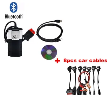 

2016R0 free activate for delphis vd ds150e cdp pro plus bluetooth 2015 keygen obd scan for car truck scanner +8pcs car cables