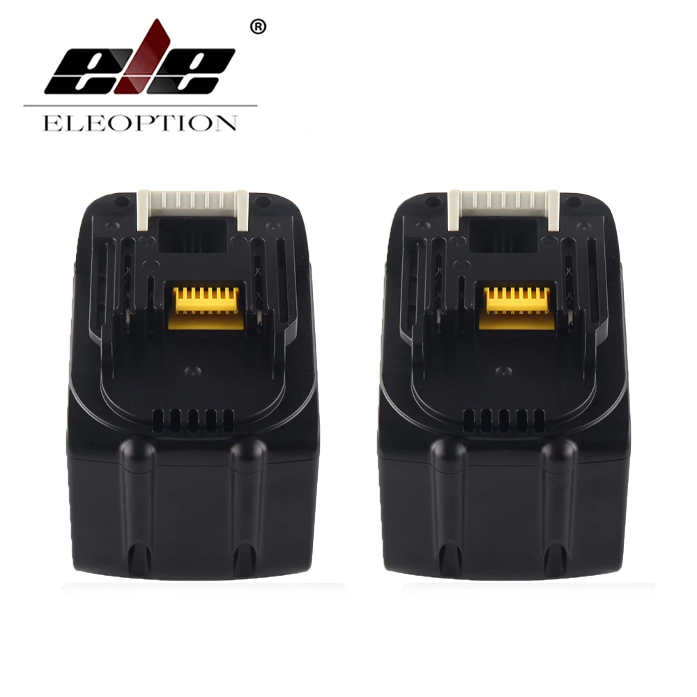 

ELEOPTION 2PCS High Capacity 6000mAh 14.4V Li-Ion Battery For MAKITA BL1430 BL1415 194066-1 194065-3 194559-8