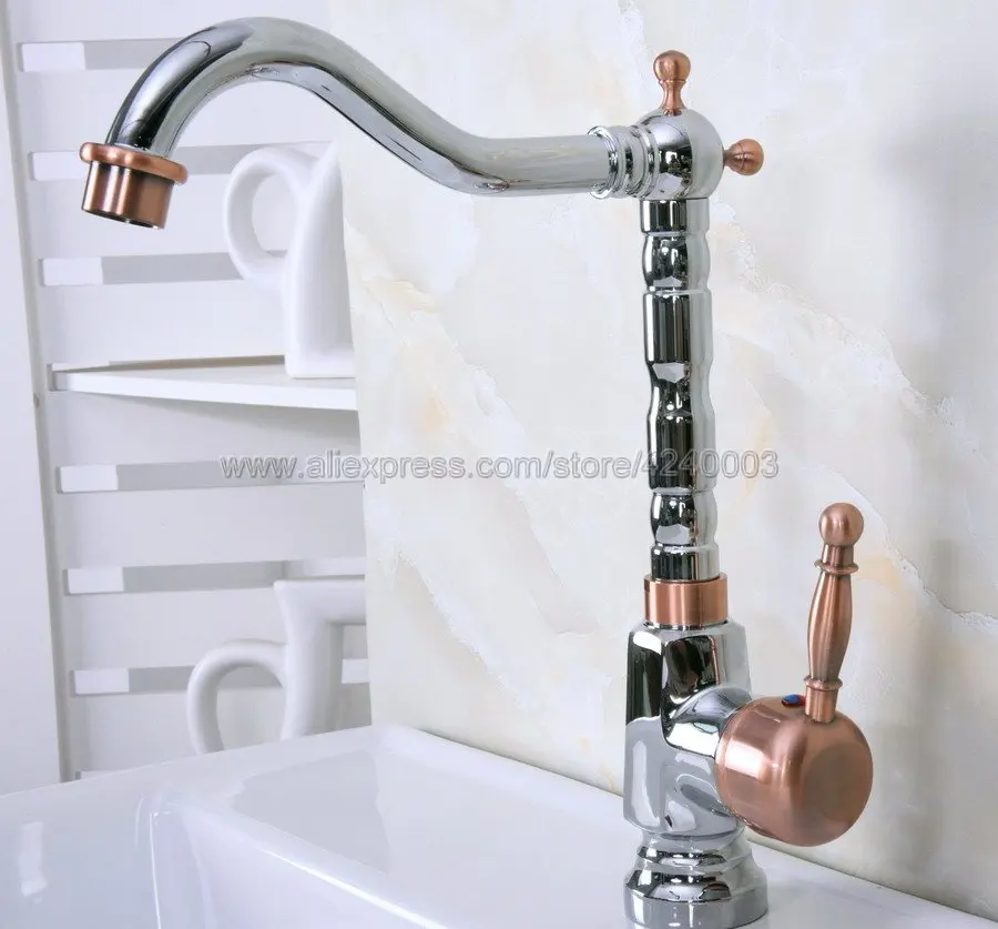 

Polished Chrome Swivel Spout Bathroom Kitchen Vessel Sink Mixer Tap Deck Mount Hot Cold Water Mixer Tap Kna916