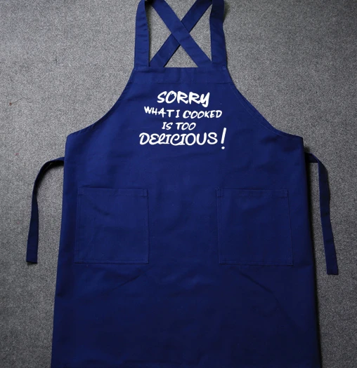 18 ホットファッションレディースメンズ綿エプロンおかしいかわいい柄のキャンバスエプロンキッチン調理ノベルティバーベキュー美容師シェフエプロングレー Chef Apron Canvas Apronscotton Apron Aliexpress