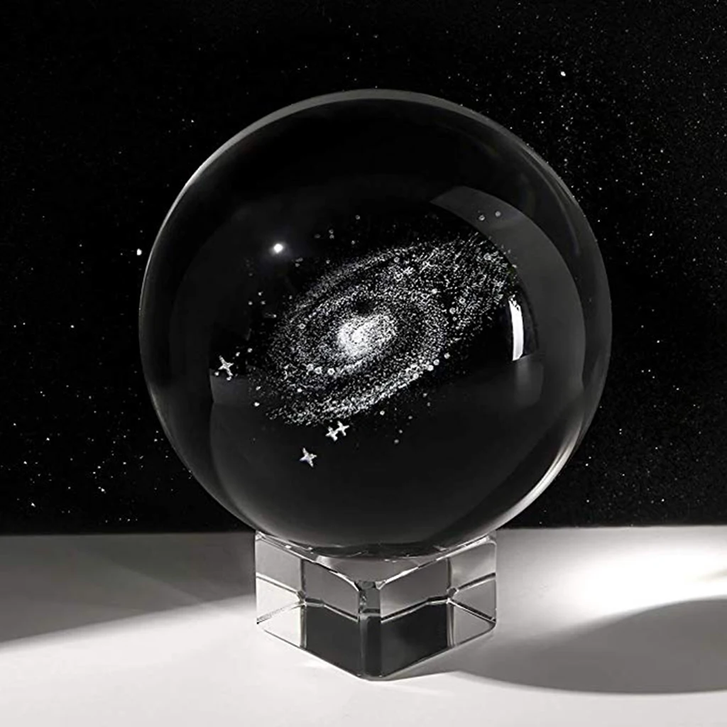 80 мм Galaxy стекло хрустальный шар астрономическая наука модель фотографии реквизит для фотосессии офис Декор без подставки
