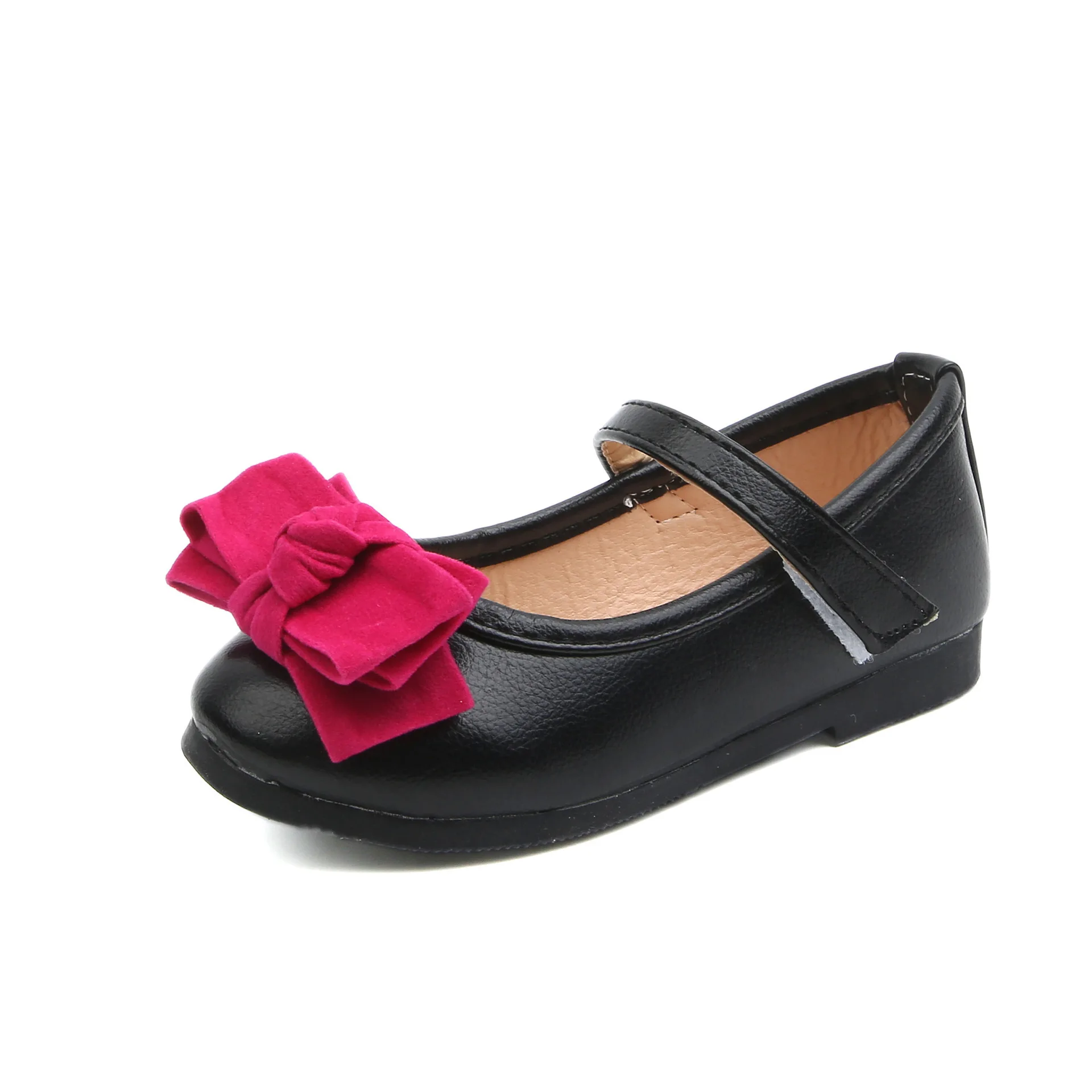 

COZULMA Girls Soft Leather Big Bow Fashion Shoes Flat With Kids Shoes Baby Girls Princess Dress Shoes Child Party Dance Shoes