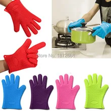 Термостойкие силиконовые перчатки для готовки для выпечки и bbq горшка держатель Mitt кухня 100 шт DHL/FedEx