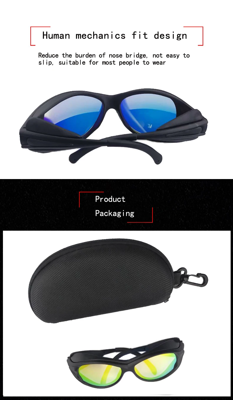 Weimeng 650nm лазерные защитные очки Защита глаз 610-660nm отражающий красный светильник черная рамка ПК OD+ 6 для лазерной машины