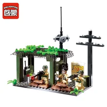 Iluminar 285 Pcs Detecção de Militar Blocos de Construção 3D Construção de Brinquedos Educativos para Crianças