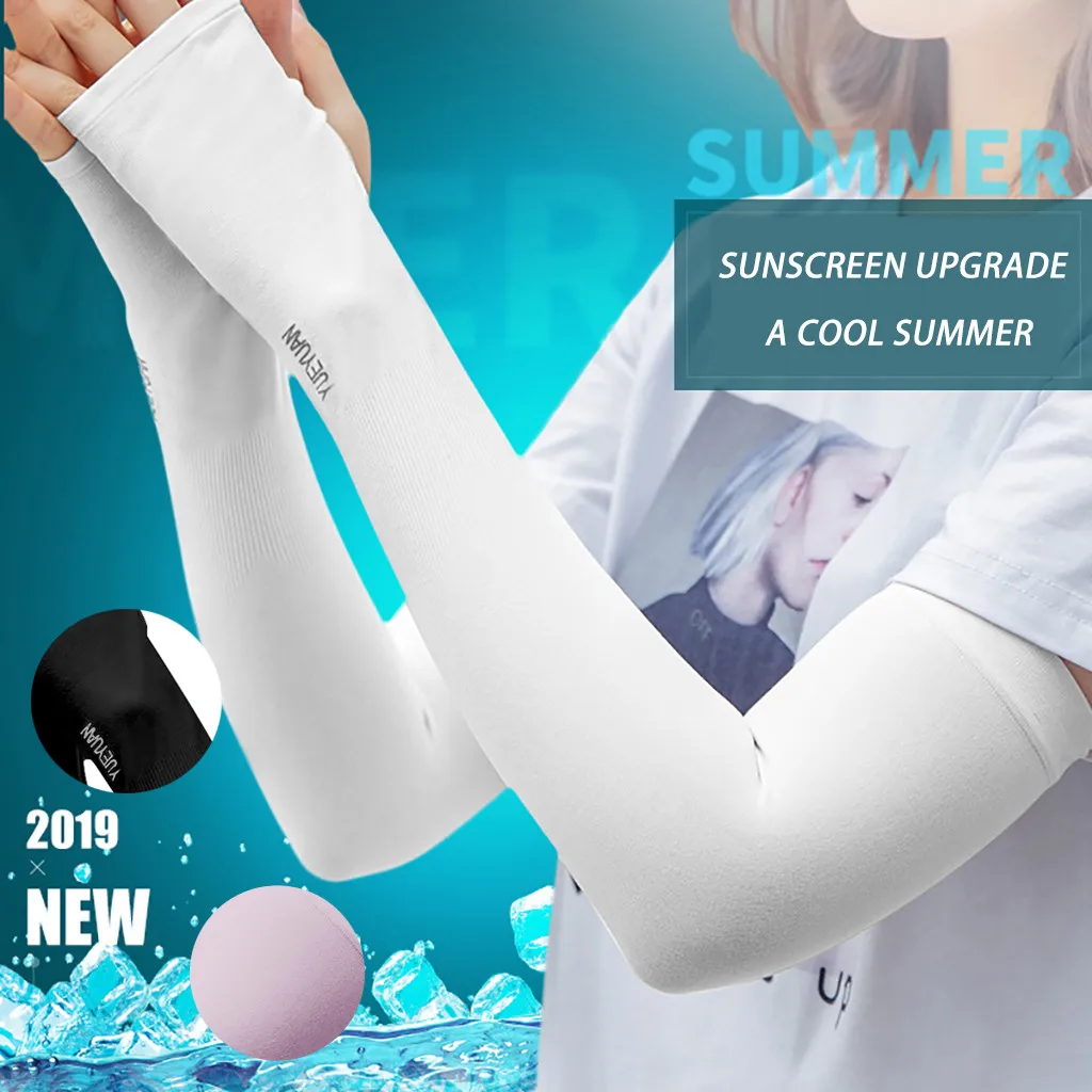 

2Pcs Breathable Quick Dry UV Protection Running Arm Sleeves UV Sun Protect Anti-slip Basketball Armband Tattoo Cover Cycling