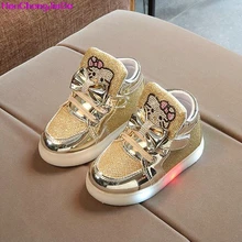 HaoChengJiaDe Kids Shoe New Spring Autumn Winter Children s Sneakers Chaussure Enfant Hello Kitty Girls Flat