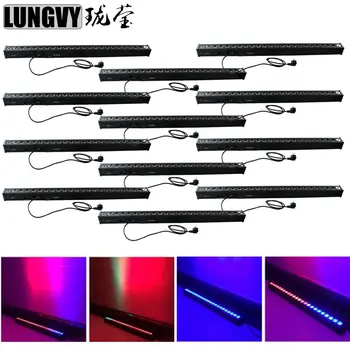 

Free Shipping 12pcs/lot 24x3W RGB 3IN1 Led Wall Washer Lights 3LEDs Group Running Function DMX Dj Stage Light