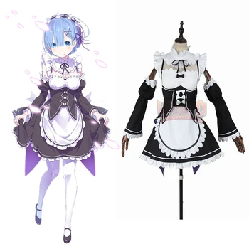 

REM maid Cosplay re zero Re0 Re: Life in a Different World from Zero adult costume full set outfit custom made