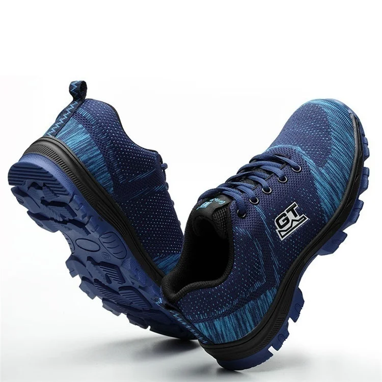 Sycatree мужские Flyknit повседневная обувь защитная обувь со стальным носком дышащая Рабочая альпинистская обувь высокие кроссовки для ношения на улице