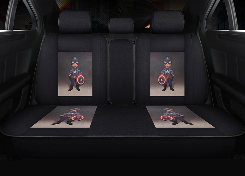 Marvel мультфильм Мстители защитные чехлы на сиденье автомобиля Капитан Америка Авто Подушка универсальная для alfa romeo nissan note mazda ford