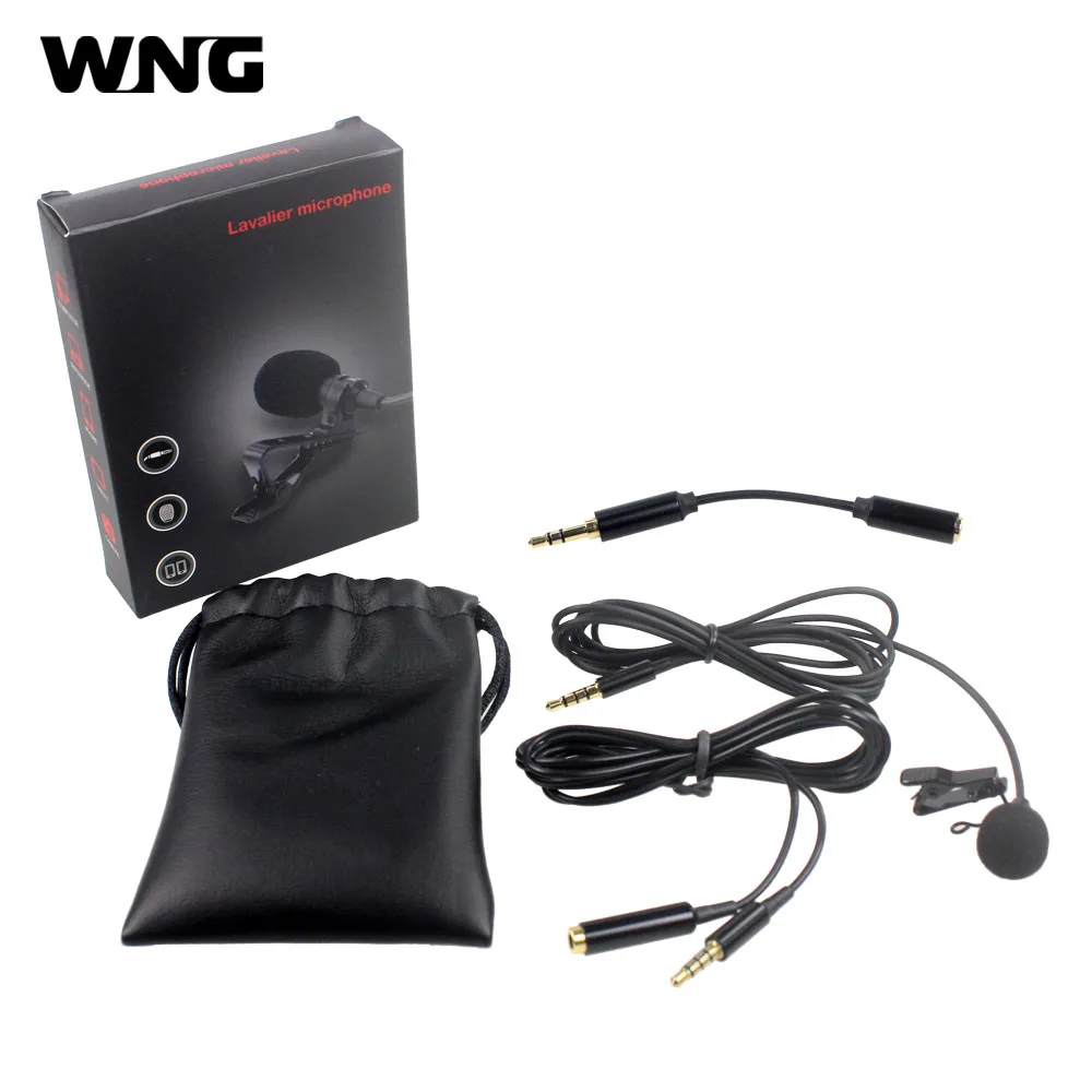 

Lavalier Microphone Omni-Directional with Collar Clip for Smartphone DSLR and PC