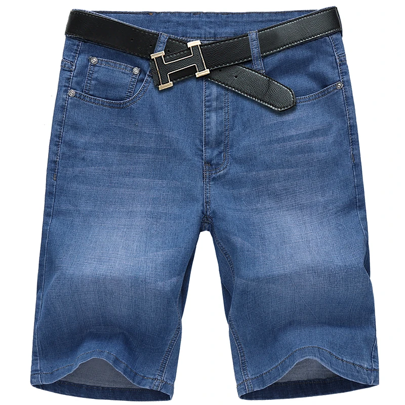 New listing men summer denim shorts cotton stretch large size 30 56