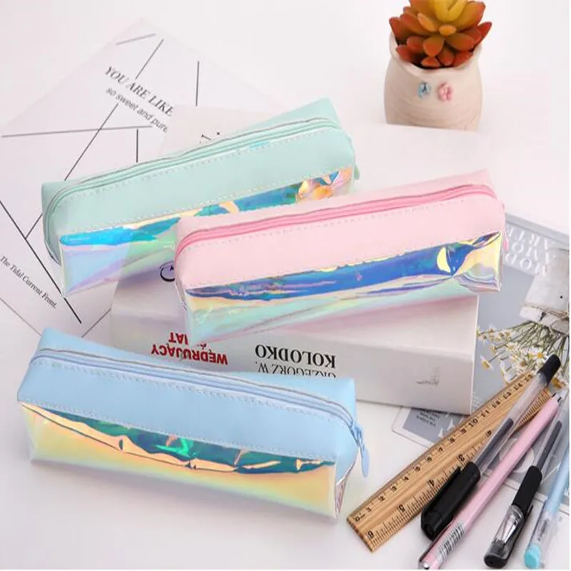 

Laser Pencil Case Super Fashion Big Students Supplies Stationery Gift School Cute Pencil Box Pencilcase Pencil Bag School Supply