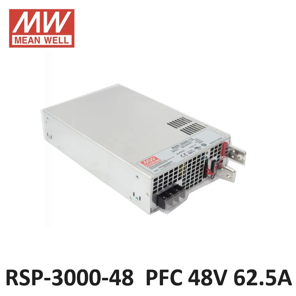 Original MEAN WELL RSP300048 3000W 62.5A 48V switch power supply PFC