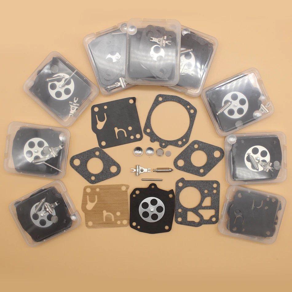 

10Pcs/lot Carburetor Diaphragm Rebuild Kit For HUSQVARNA 61 65 66 77 162 181 266 268 XP XPS 272 281 288 480 2100 2101 HS RK-23HS