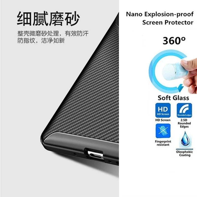 Чехол из углеродного волокна для Huawei Mate 20 X мягкий чехол ТПУ с защитой от