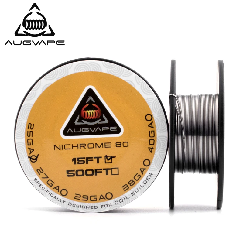 

Augvape Ni80 Coil Electronic Cigarette Heating Wire For RDA RTA Atomizer For DIY Prebuilt Coil Nichrome Wires 15 feet/roll