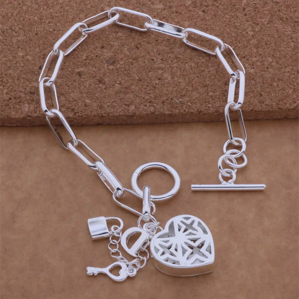 AH104 популярный браслет из стерлингового серебра 925 пробы, модное ювелирное изделие из стерлингового серебра 925 пробы, уникальное/akuajcba aywajqda