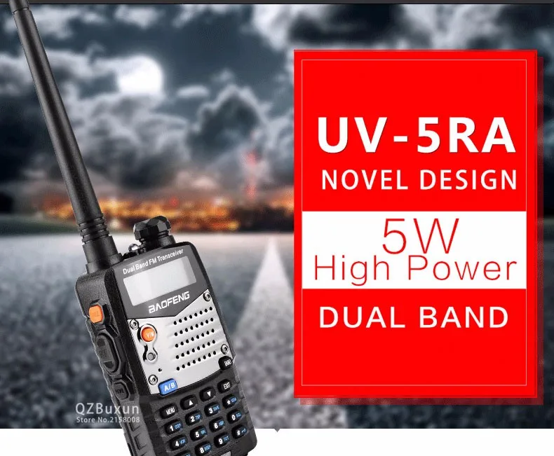 (Из 2 предметов) Baofeng UV5RA Хэм двухстороннее радио Dual-Band 136-174/400-520 MHz Baofeng UV-5RA Walkie Talkie приемопередатчик черный