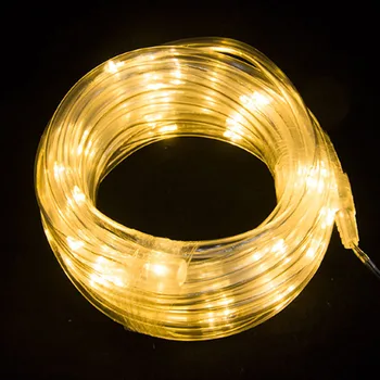 

New 5/10m Solar Powered Copper Light String Transparent Tube Lamps String Outdoor Party Christmas Garden DIY Decoration DA