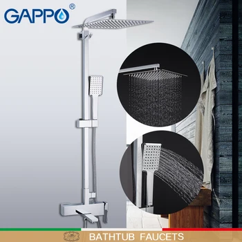 

GAPPO Bathtub Faucets torneira do anheiro chrome massage shower set bathroom rainfall mixer shower brass faucet bathtub