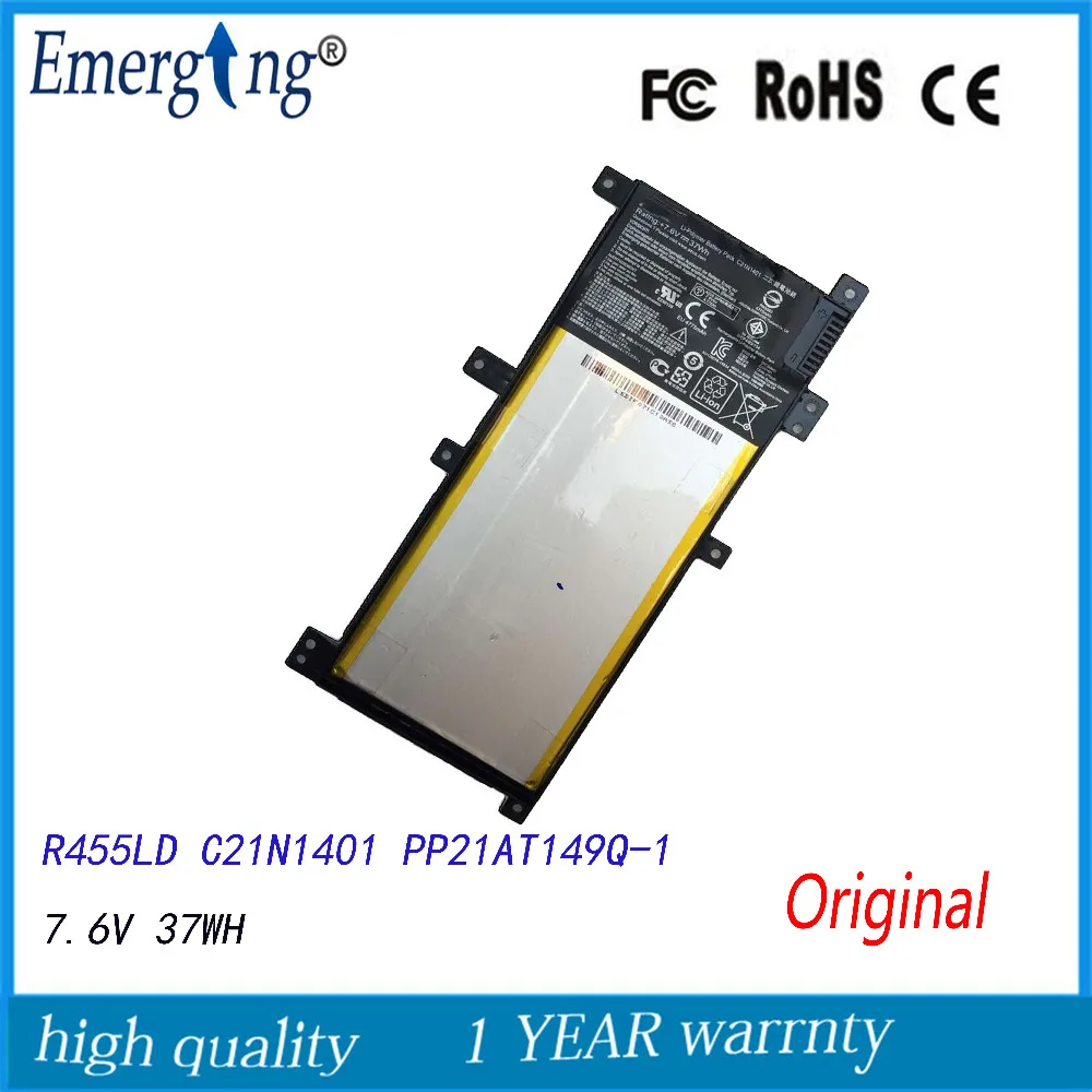 

7.6V 37Wh New Genuine Original Laptop Battery for ASUS NOTEBOOK X455 LA LD R455LD C21N1401 PP21AT149Q-1