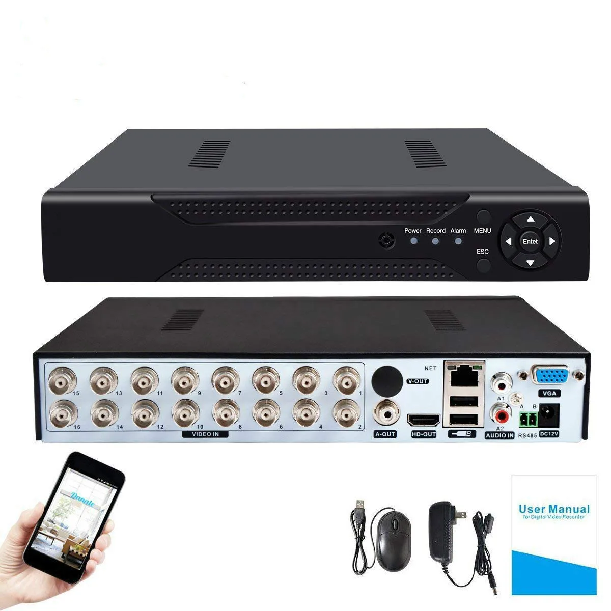 

4CH /8CH /16CH H.264 Security CCTV AHD DVR 5MP/4MP AHD CVI TVI Analog IP Camera5 5MP 4.0MP Hybrid Video Recorder 4K Video Output
