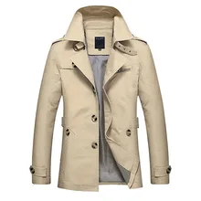 Весна осень Тренч Мужская ветровка куртка большой размер Чистый хлопок мужские пальто куртка мужская рубашка